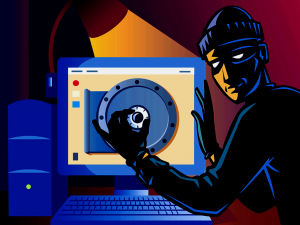thief on computer